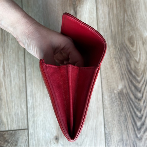 Chanel Red Caviar Leather Timeless CC Large Gusset Long Flap Wallet - Picture 6 of 17